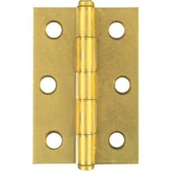 National 2-1/2 In. Brass Full-Inset Pin Hinge (2-Pack)