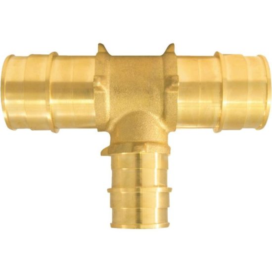 Apollo Retail 1 In. x 1 In. x 3/4 In. Barb Brass Reducing PEX Tee, Type A