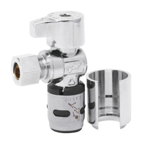 SharkBite EvoPex 1/2 In. x 3/8 In. Push-to-Connect Plastic Angle Valve