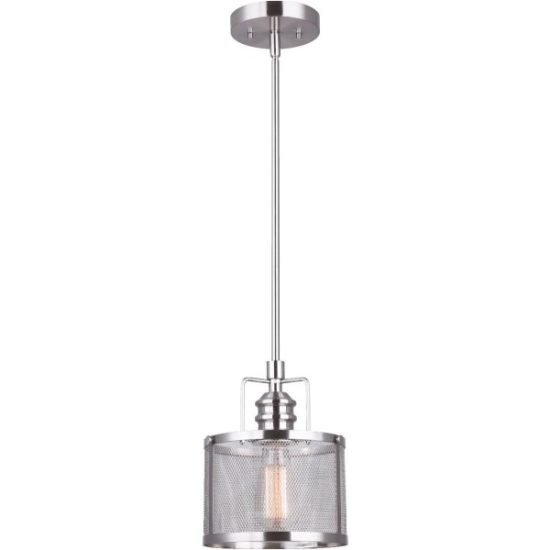 Home Impressions Beckett 1-Bulb Brushed Nickel Incandescent Pendant Light Fixture