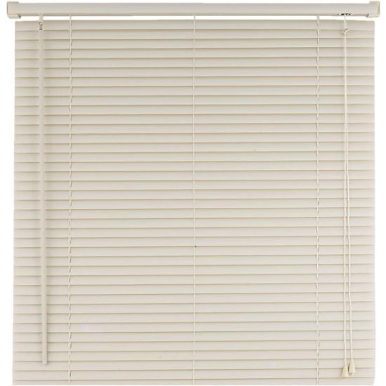 Home Impressions 36 In. x 64 In. Alabaster Vinyl Light Filtering Corded Mini-Blinds