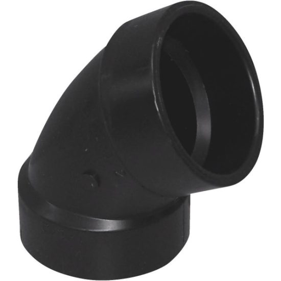 Charlotte Pipe 1-1/2 In. Hub x Hub 60 Deg. ABS Elbow (1/6 Bend)