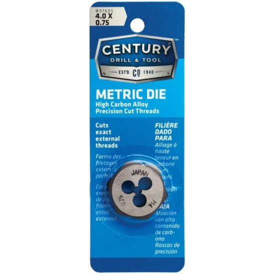 Century Drill & Tool 4.0x0.75 NPT 1 In. Across Flats Hexagon Pipe Die