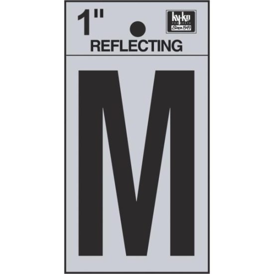 Hy-Ko Vinyl 1 In. Reflective Adhesive Letter, M