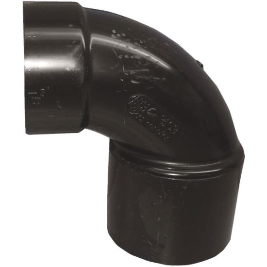 Charlotte Pipe 4 In. x 3 In. Spigot x Hub 90 Deg. Reducing Closet Bend ABS Elbow (1/4 Bend)