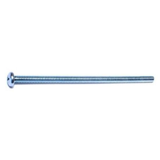 #10-24 x 4  Zinc Plated Steel Coarse Thread Phillips Pan Head Machine Screws MSCPS-199