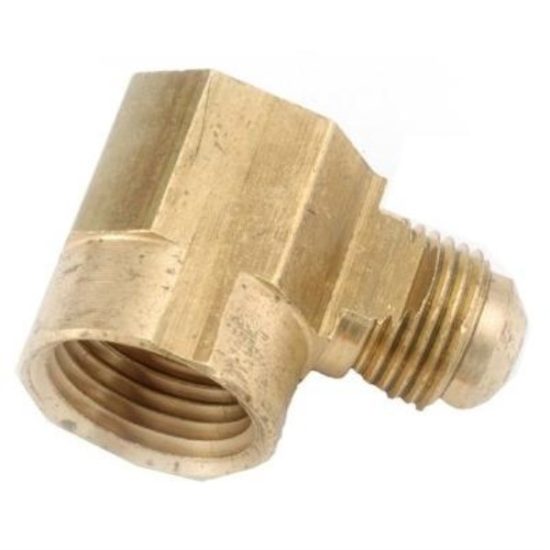 Anderson Metals 3/8 In. x 1/2 In. Female 90 Deg. Flare Brass Elbow (1/4 Bend)