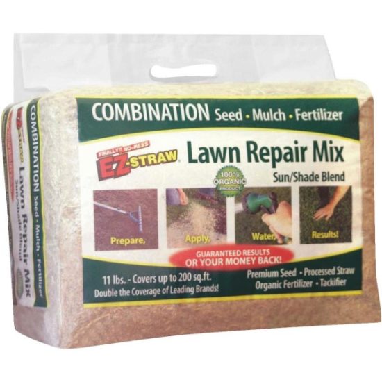 EZ Straw 11 Lb. 200 Sq. Ft. Coverage Sun & Shade Organic Lawn Repair Mix