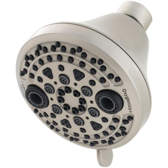 Oxygenics PowerMassage 5-Spray 1.75 GPM Fixed Showerhead, Brushed Nickel