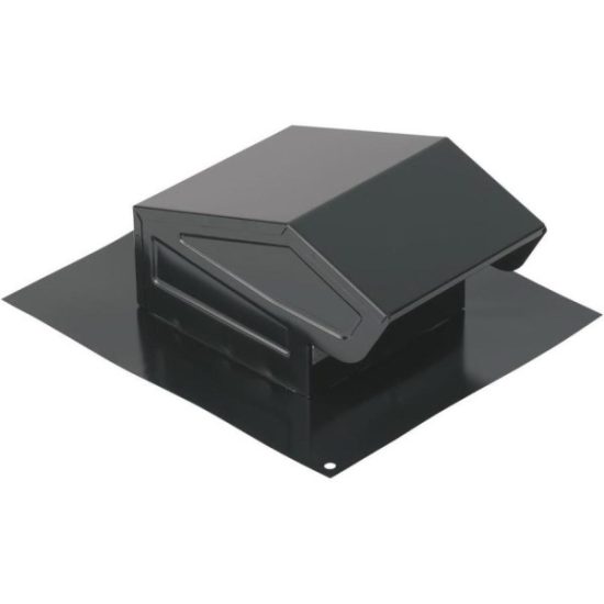Broan-Nutone 8 In. Black Steel Back Draft Damper Roof Vent Cap