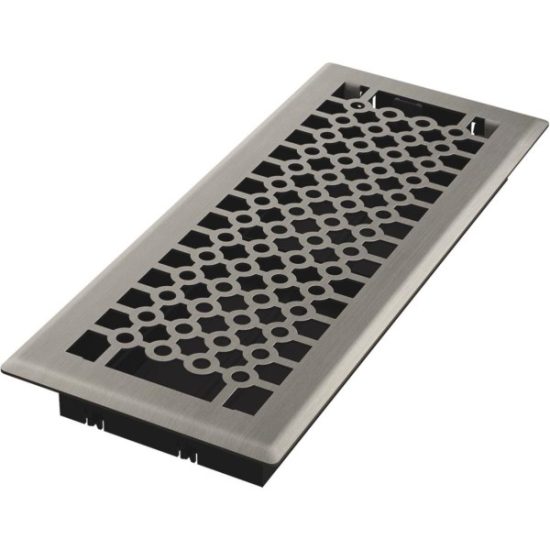 Imperial San Francisco 4 In. x 12 In. Brushed Nickel Steel Floor Register