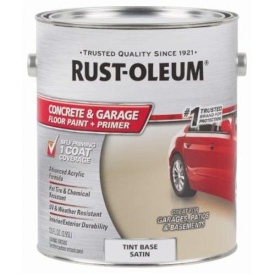 Rust-Oleum Concrete & Garage Floor Paint & Primer, 1 Gal., Tint Base