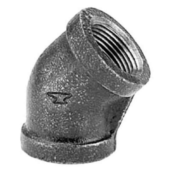 Anvil 1 In. 45 Deg. Malleable Black Iron Elbow (1/8 Bend)