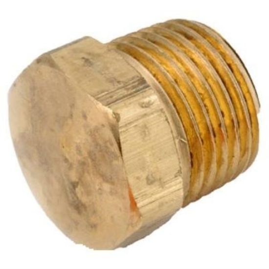 Anderson Metals 1/4 In. Low Lead Hex Head Brass Hex Plug