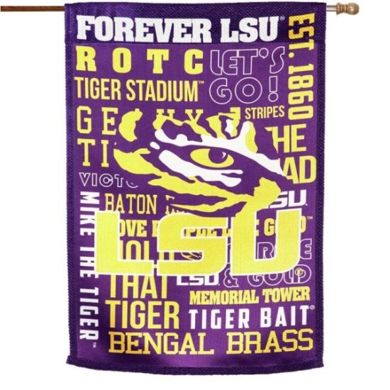 LSU Tigers 28'' x 30'' Fan Favorite Embossed House Flag