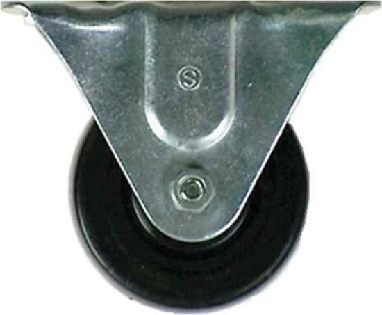 Shepherd 4 In. General-Duty Rubber Rigid Plate Caster