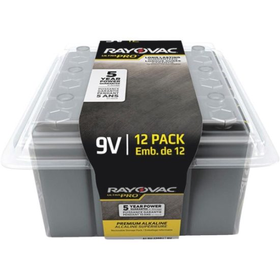 Rayovac UltraPro 9V Alkaline Battery (12-Pack)