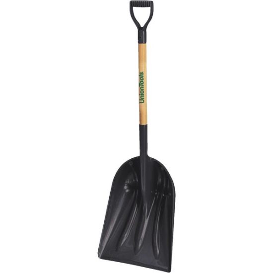 Union Tools 14.25 In. Poly Snow Shovel with 27.5 In. Wood Handle