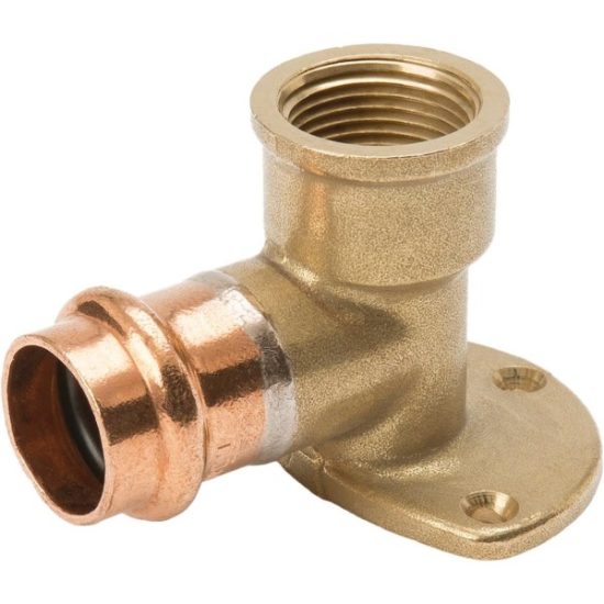 NIBCO 1/2 In. Press x 1/2 In. FPT 90 Deg. Drop Ear Press Copper Elbow (1/4 Bend)
