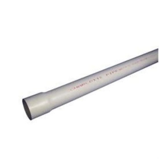 Charlotte Pipe 3 In. x 20 Ft. Cold Water Schedule 40 PVC Pressure Pipe, Belled End