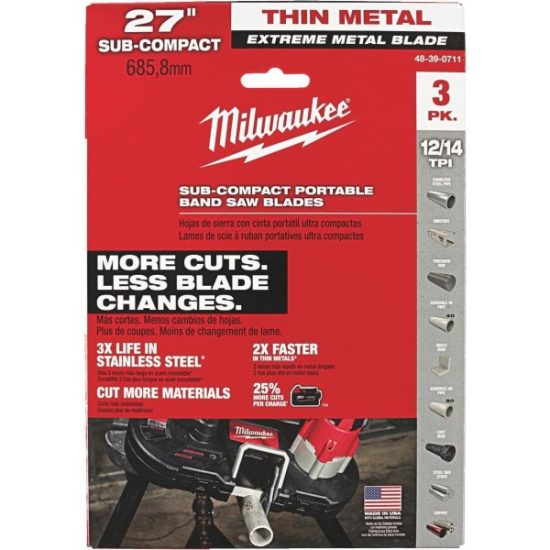 Milwaukee 27 In. 12/14 TPI Extreme Metal Band Saw Blade (3-Pack)