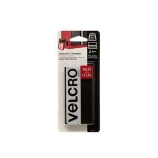 VELCRO Brand 2 In. x 4 In. Black Industrial Strength Hook & Loop Strip (2 Ct.)