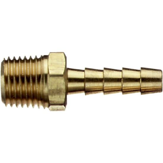 Tru-Flate 5/16 In. Barb 1/4 In. MNPT Brass Hose End