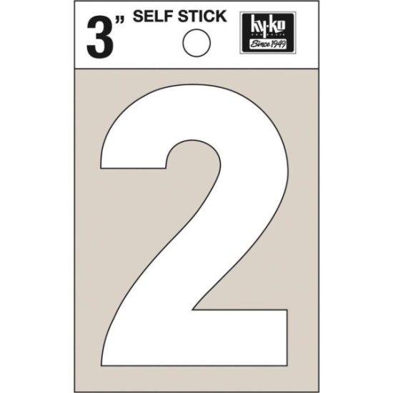 Hy-Ko Vinyl 3 In. Non-Reflective Adhesive Number Two