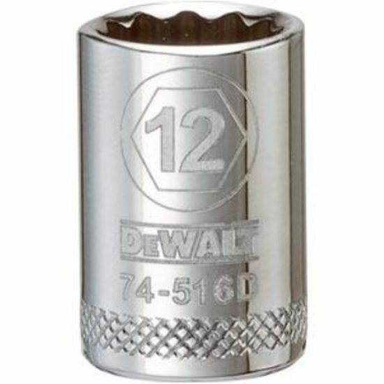 Metric Shallow Socket, 12-Point, 3/8-In. Drive, 12mm