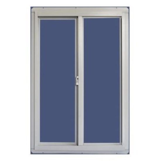 Croft Series 70 White Aluminum Sliding Window 35 In. W. x 35 In. H. with Screen