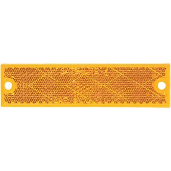 Peterson 1-1/8 In. W. x 4-7/16 In. H. Compact Rectangular Amber Reflector