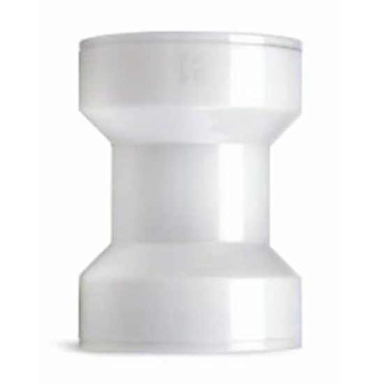 Keeney Insta-Plumb 1-1/2 In. White Plastic Straight Coupling