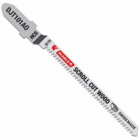 Diablo T-Shank 3-1/4 In. x 20 TPI High Carbon Steel Jig Saw Blade for Scroll Cuts in Wood (5-Pack)