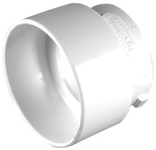 Charlotte Pipe 3 In. Sch 30 SPG x 2 In. Sch 40 Hub DWV Reducing PVC Bushing