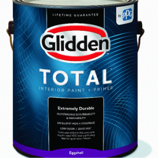 Glidden Total Interior Paint + Primer Eggshell White & Pastel Base 1 Gallon
