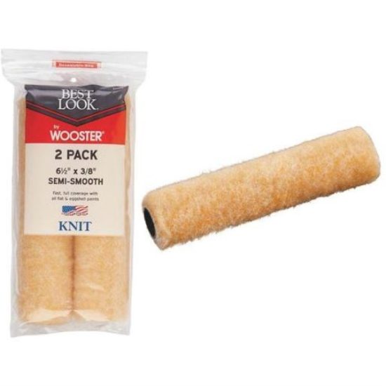 Best Look By Wooster 6-1/2 In. x 3/8 In. Mini Knit Fabric Roller Cover (2-Pack)