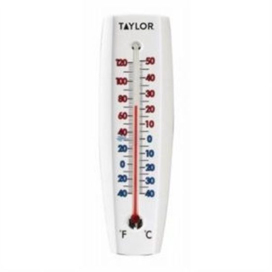 Taylor 2-3/8" W x 7-5/8" H Aluminum Tube Indoor & Outdoor Thermometer