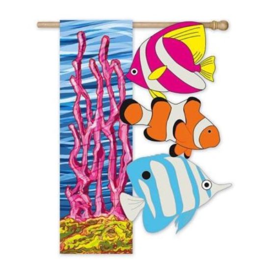 Evergreen Under The Sea Garden Flag 12.5'' x 18'', Multi