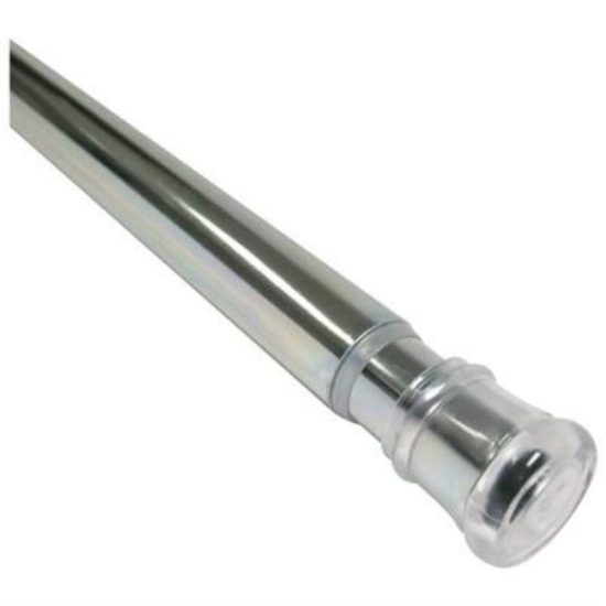 Zenith Zenna Home Straight 24 In. To 40 In. Adjustable Tension Shower Rod in Chrome