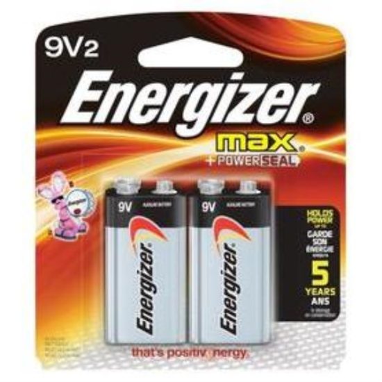 Energizer Max 9V Alkaline Battery (2-Pack)
