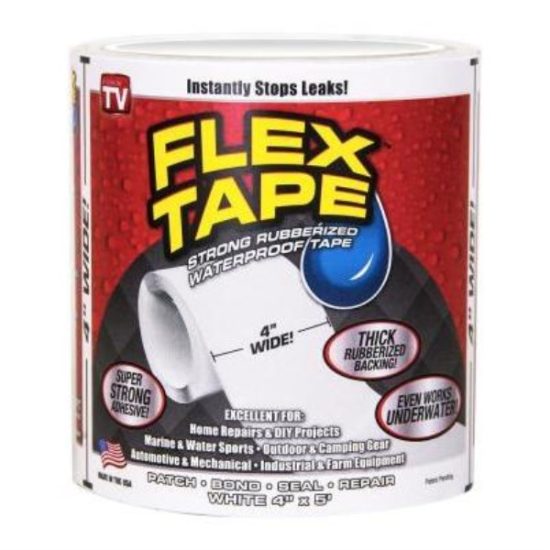 Flex Tape 4 In. x 5 Ft. Repair Tape, White