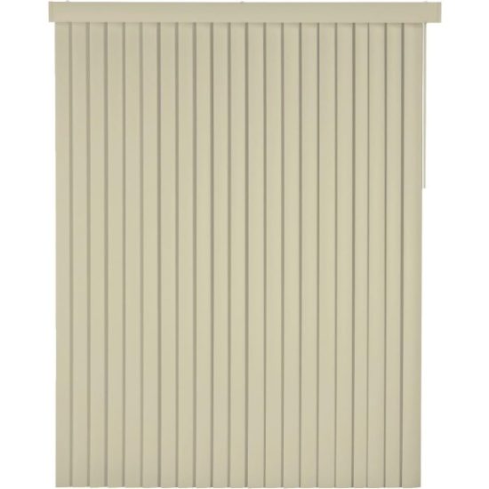 Home Impressions 78 In. x 84 In. x 3.5 In. Ivory Vinyl Room Darkening Vertical Cordless Blind