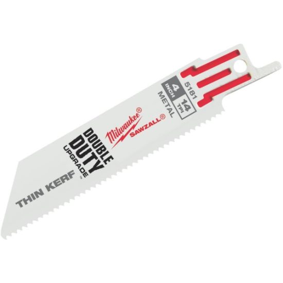 Milwaukee SAWZALL 4 In. 14 TPI Metal Reciprocating Saw Blade (5-Pack)