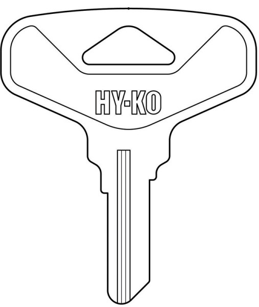 Hy-Ko Automotive Key Blank Single sided For Kubota