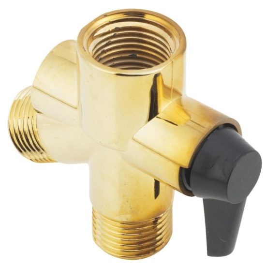 Do it 1/2 In. Polished Brass Plastic Shower Diverter