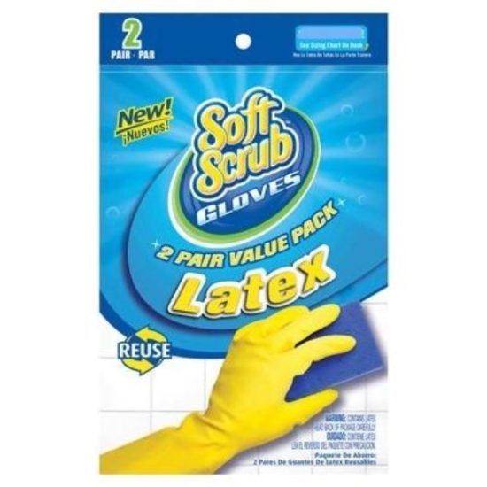 Soft Scrub Large Latex Rubber Glove (2-Pack)