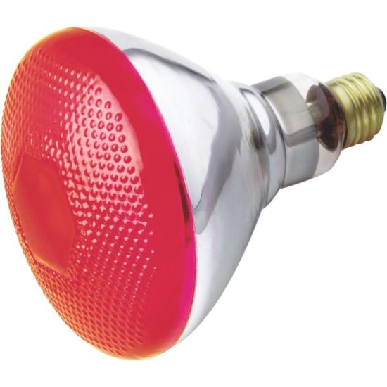 Satco 100W Red Medium Base BR38 Incandescent Floodlight Light Bulb