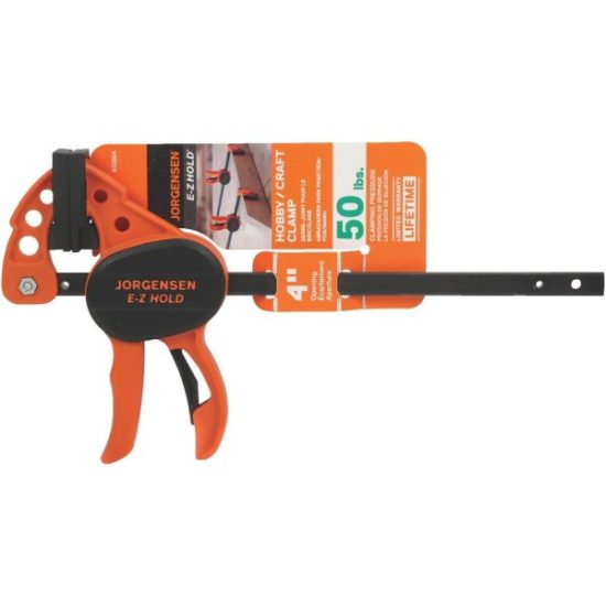 Jorgensen E-Z HOLD 4 In. Light-Duty Hobby/Craft One-Hand Bar Clamp