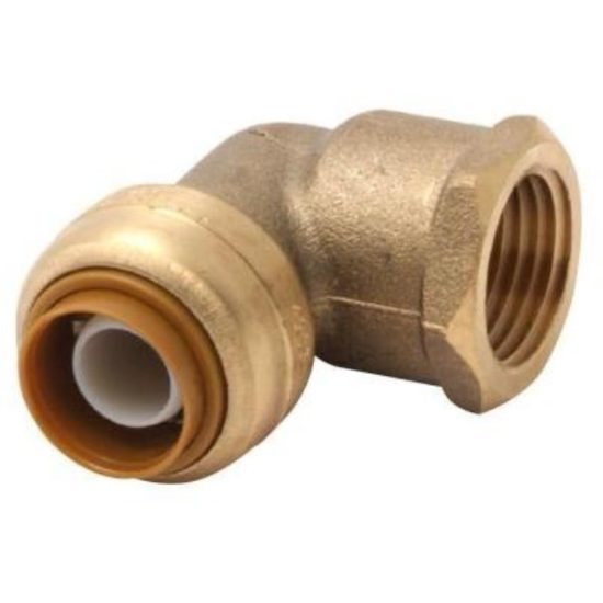 SharkBite 1/2 In. x 1/2 In. Push-to-Connect Brass Elbow (1/4 Bend)