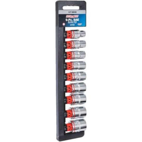 Channellock Standard 1/2 In. Drive 12-Point Shallow Socket Set (9-Piece)